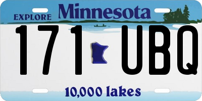 MN license plate 171UBQ