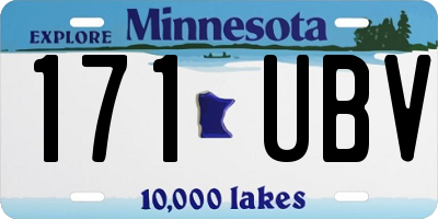 MN license plate 171UBV