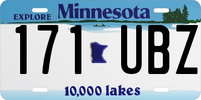 MN license plate 171UBZ