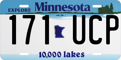 MN license plate 171UCP