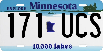 MN license plate 171UCS