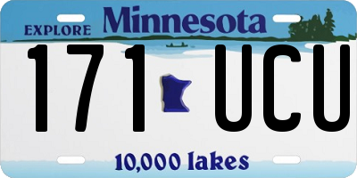 MN license plate 171UCU