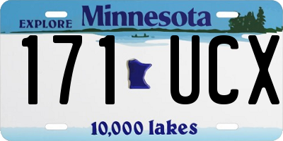 MN license plate 171UCX