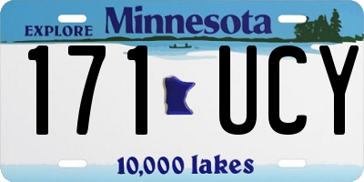 MN license plate 171UCY