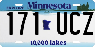 MN license plate 171UCZ