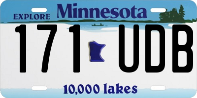 MN license plate 171UDB