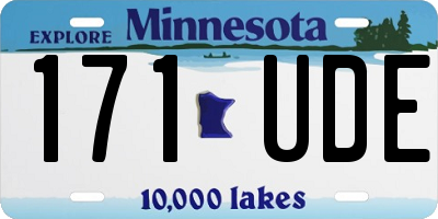 MN license plate 171UDE