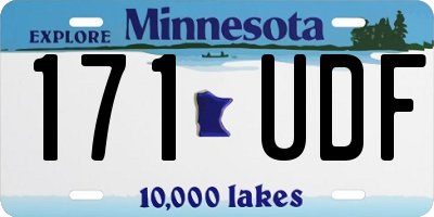 MN license plate 171UDF