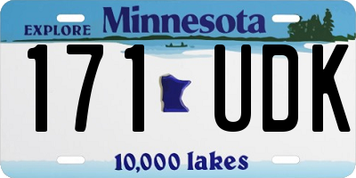 MN license plate 171UDK