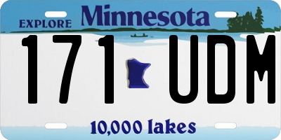 MN license plate 171UDM