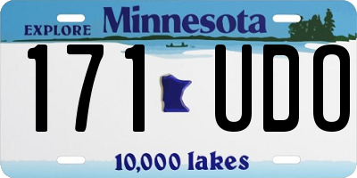 MN license plate 171UDO
