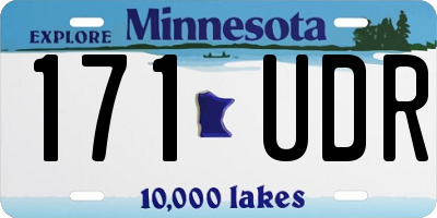 MN license plate 171UDR