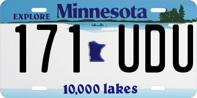 MN license plate 171UDU