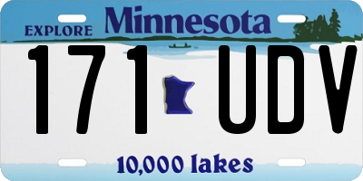 MN license plate 171UDV