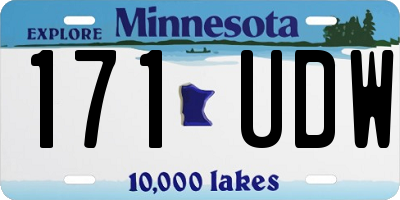 MN license plate 171UDW