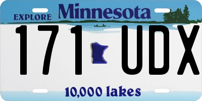 MN license plate 171UDX