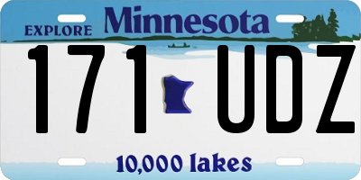 MN license plate 171UDZ