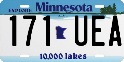 MN license plate 171UEA