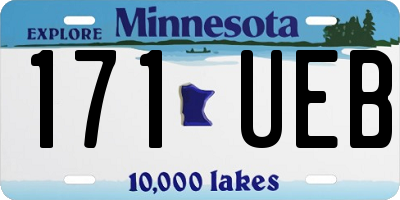 MN license plate 171UEB