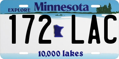 MN license plate 172LAC