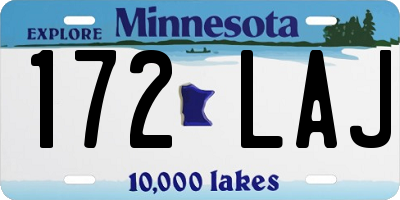 MN license plate 172LAJ