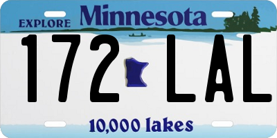 MN license plate 172LAL