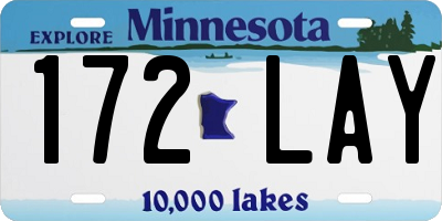 MN license plate 172LAY