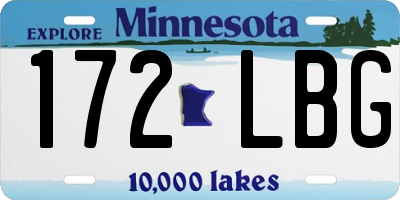 MN license plate 172LBG
