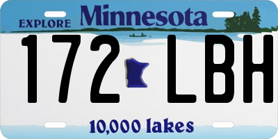 MN license plate 172LBH