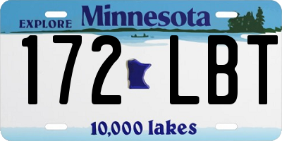 MN license plate 172LBT