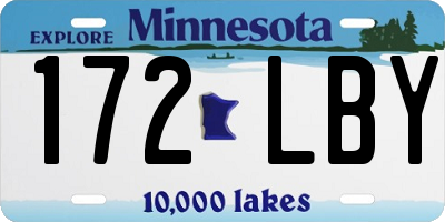MN license plate 172LBY