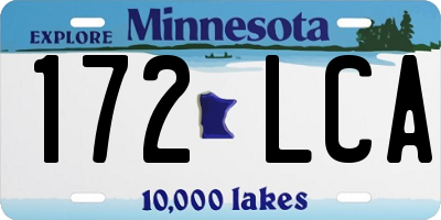 MN license plate 172LCA