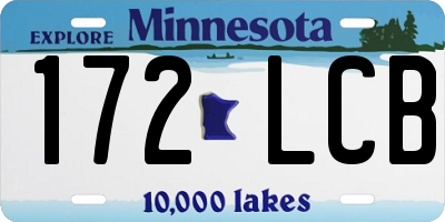 MN license plate 172LCB