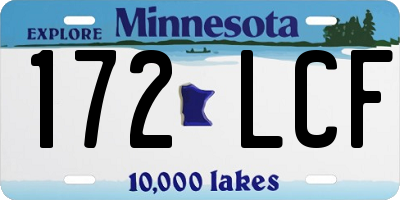 MN license plate 172LCF