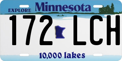 MN license plate 172LCH