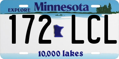 MN license plate 172LCL