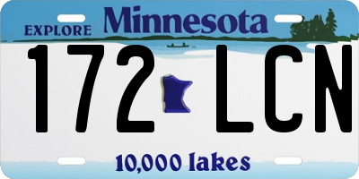 MN license plate 172LCN