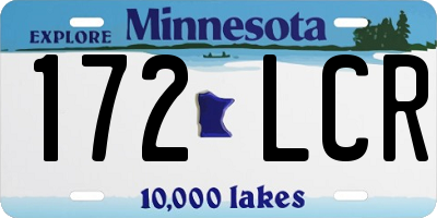MN license plate 172LCR