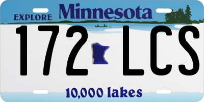 MN license plate 172LCS