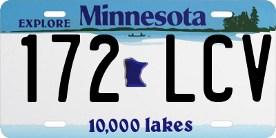 MN license plate 172LCV