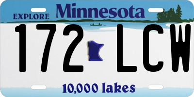 MN license plate 172LCW