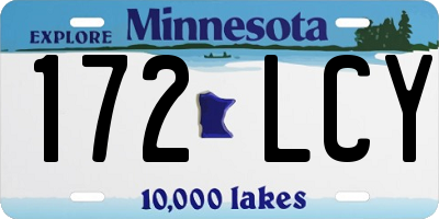 MN license plate 172LCY