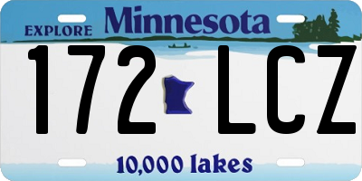 MN license plate 172LCZ