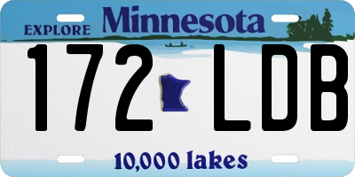 MN license plate 172LDB