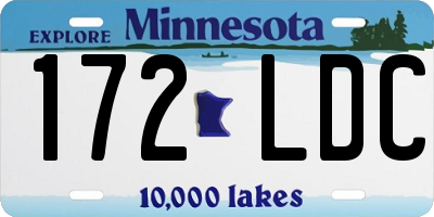 MN license plate 172LDC