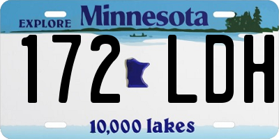 MN license plate 172LDH