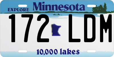 MN license plate 172LDM