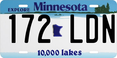 MN license plate 172LDN