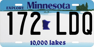 MN license plate 172LDQ