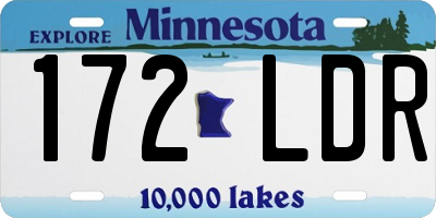 MN license plate 172LDR